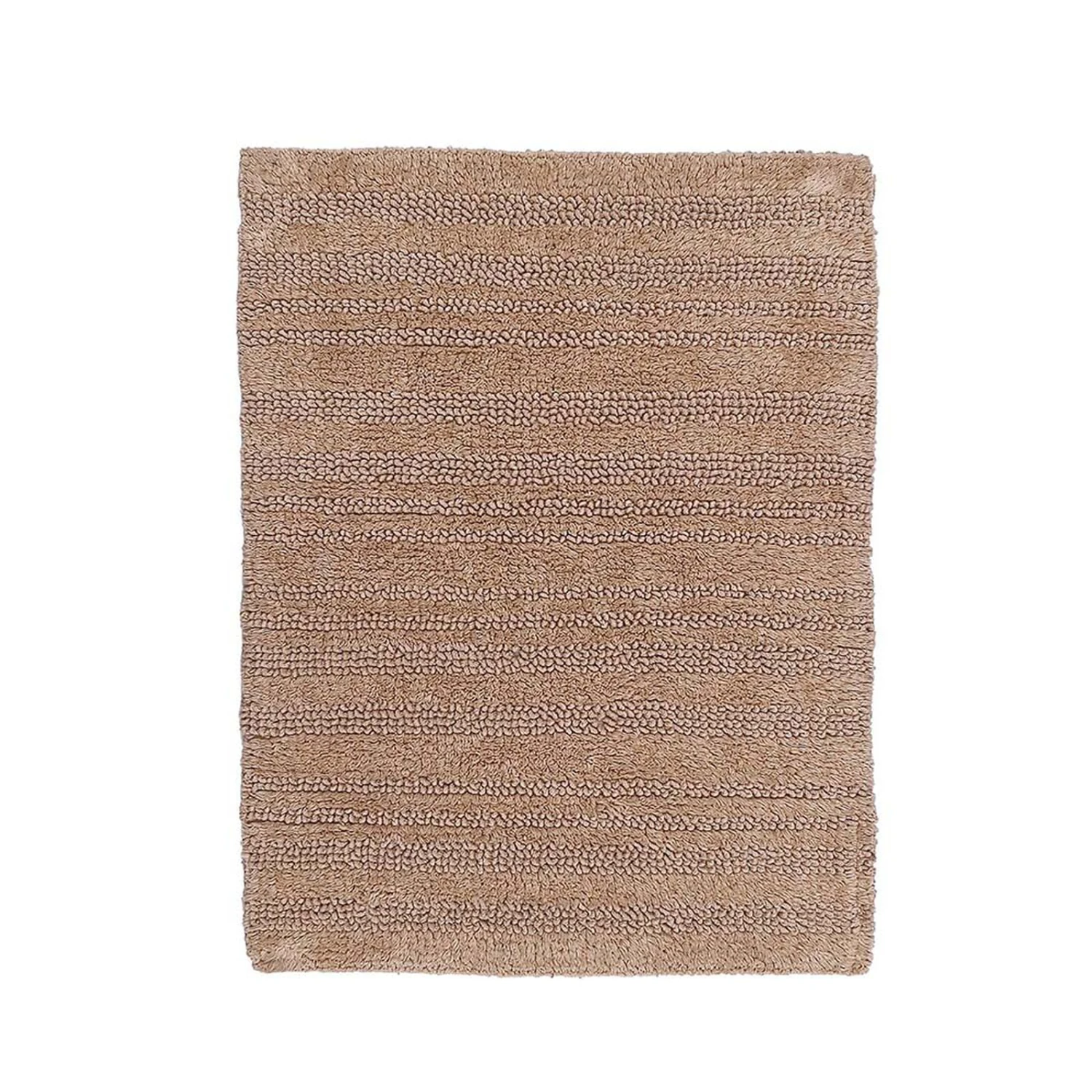 Knightsbridge Luscious Textured Striped All Season Soft Plush Cotton Reversible & Soft Bath Rug 17" X 24" Natural 1 Knightsbridge Luscious Textured Striped All Season Soft Plush Cotton Reversible & Soft Bath Rug 17" X 24" Natural