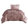 Jay 2 Piece Comforter Set, Polyester Velvet, Deluxe Texture -Benzara