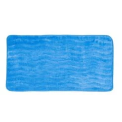 Bedford Home Microfiber Memory Foam Bath Mat - Blue