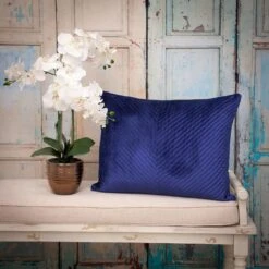 Homezia Navy Blue Lumbar Tufted Throw Pillow -Bed Linings Sale 077341341bda41efb3c4ed8755ccb887