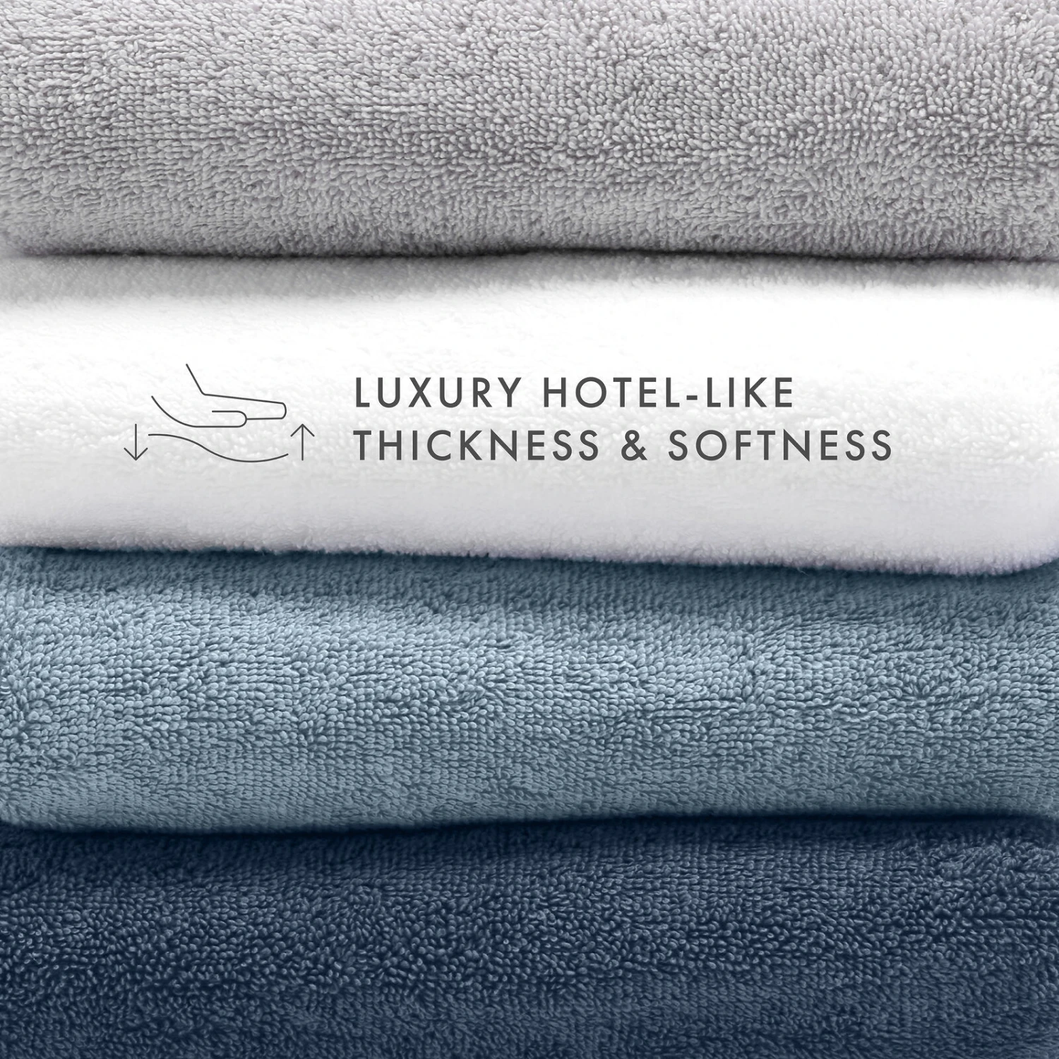 6 Bathroom Towels 100% Cotton Essentials 8 6 Bathroom Towels 100% Cotton Essentials - Image 8