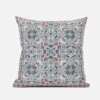 Homezia 20"Pink Gray Paisley Zippered Suede Throw Pillow