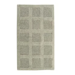 Knightsbridge Square Honeycomb 100% Cotton Reversible Bath Rug 20 X 30 Sage