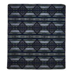 HomeRoots Forest Green And Blue Tribal Print Throw Blanket