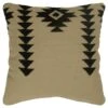 Homezia Black Beige Mod Tribal Down Filled Throw Pillow