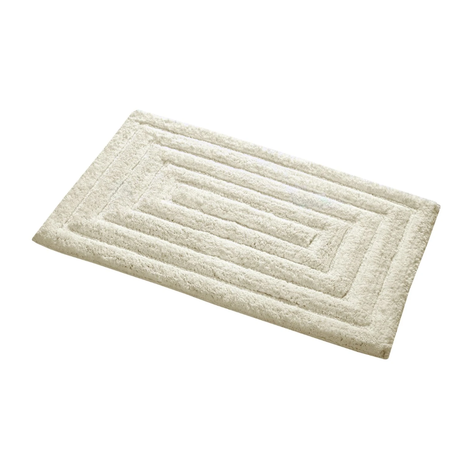 Knightsbridge Stylish And Comfortable All Season Traditional Racetrack Design Cotton Bath Rug 17" X 24" Ivory 1 Knightsbridge Stylish And Comfortable All Season Traditional Racetrack Design Cotton Bath Rug 17" X 24" Ivory