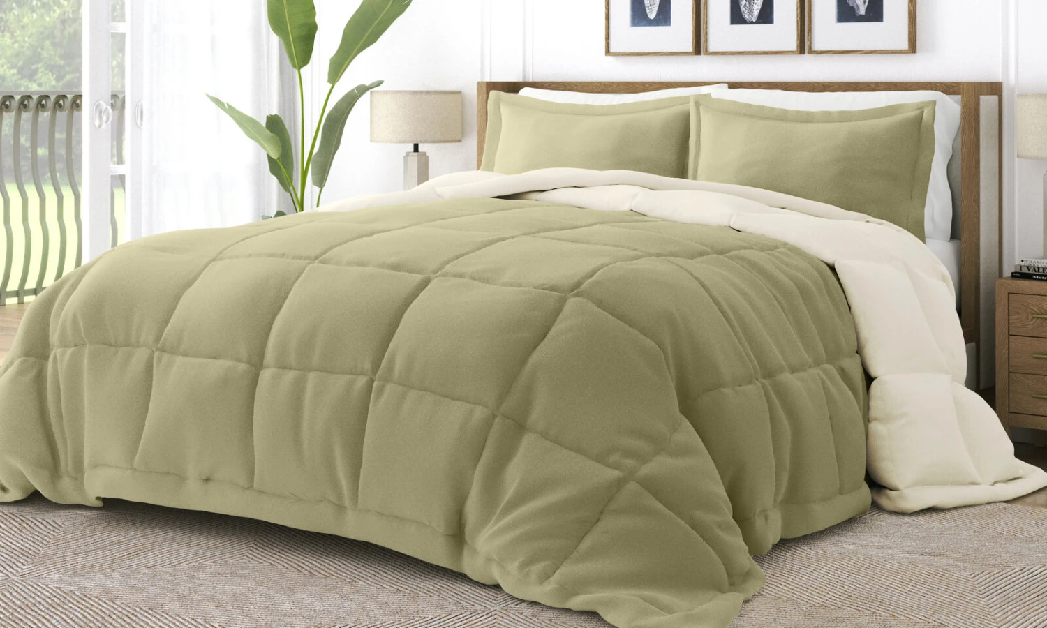 Reversible Comforter Set Super Soft Down-Alternative Bedding 2 Reversible Comforter Set Super Soft Down-Alternative Bedding - Image 2