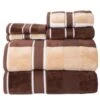 Bedford Home 100 Percent Cotton Oakville Velour 6 Piece Towel Set