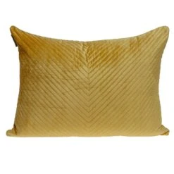 HomeRoots Yellow Lumbar Tufted Throw Pillow