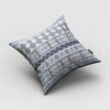 HomeRoots 20” Navy White Strips Boho Suede Throw Pillow