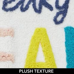 MDesign Soft Cotton Spa Mat Bathroom Rug, "Squeaky Clean" Design - Multi Color -Bed Linings Sale 190d0ae62c42403c9bd6f621f081229f