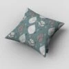 HomeRoots 20” Pine Green Leaves Suede Decorative Throw Pillow