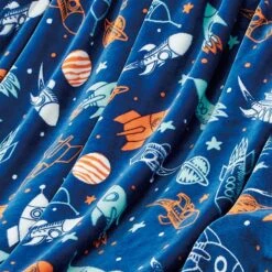 Plazatex Space Adventure Micro Plush Decorative All Season Blue Color 50" X 60" Throw Blanket -Bed Linings Sale 1d930a1af8094667b1e4aca94c239303