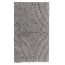 Knightsbridge Diamond 220 GSF Non Skid Back Bath Rug 21 X 34 - Ivory