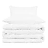 HomeRoots White Queen Cotton Blend 1000 Thread Count Washable Duvet Cover Set