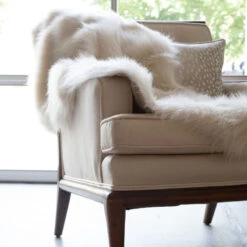 HomeRoots 60" X 86" Royal White Long Hair Faux Fur Throw