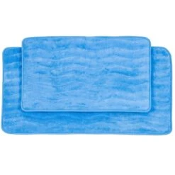 Bedford Home 2 Piece Memory Foam Bath Mat Set