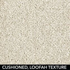 MDesign Loofah Cushioned Suction Bath Mat For Shower Stall, Bathtub, Natural/Tan -Bed Linings Sale 30c918799125468db3cd312d71842b59