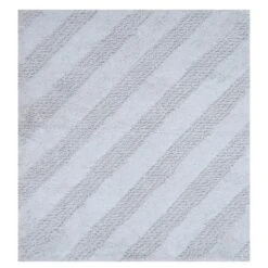 Unique Stripe Honeycomb Sculptured Bath Rug Made Soft Plush Cotton Super Soft The Touch