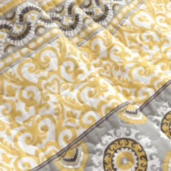 Nesco Stripe Reversible Cotton Throw Yellow/Gray Single 50x60 -Bed Linings Sale 36723854095c4dc88b9df2791bb6d540