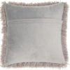 HomeRoots Plush Grey Shag Accent Throw Pillow
