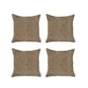 HomeRoots Set Of 4 Brown Textured Pillow Covers