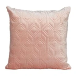 HomeRoots Tufted Diamonds Rose Gold Velvet Accent Pillow