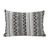 HomeRoots Modern Boho Black And White Stripe Lumbar Accent Pillow
