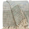 HomeRoots Parkland Collection Elsa Transitional Multicolored HANDLOOMed 52" X 67" Cotton Throw Blanket