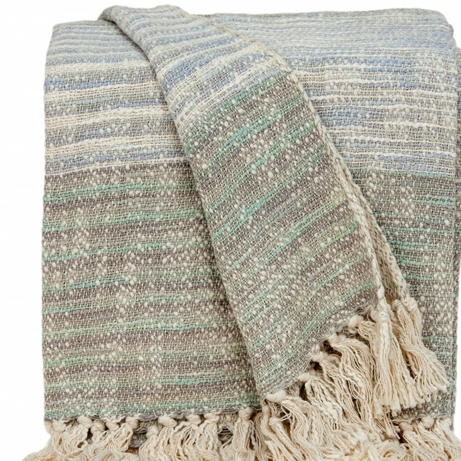 HomeRoots Parkland Collection Elsa Transitional Multicolored HANDLOOMed 52" X 67" Cotton Throw Blanket 1 HomeRoots Parkland Collection Elsa Transitional Multicolored HANDLOOMed 52" X 67" Cotton Throw Blanket