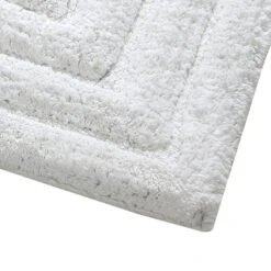 Knightsbridge Stylish And Comfortable All Season Traditional Racetrack Design Cotton Bath Rug 20" X 30" White -Bed Linings Sale 473e38ae877f459bab7b159723d1fd6a 1