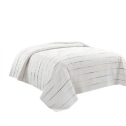 Ombre Stripe Yarn Dyed Cotton Oversized Blanket/Coverlet