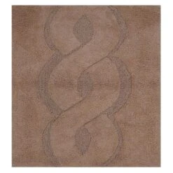 Beautiful Sculptured Chain Design Bath Rug With Anti Skid Latex Back Is Made Cotton Super Soft