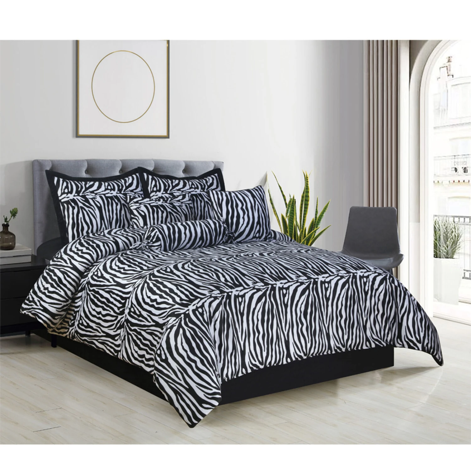 Legacy Decor Beautiful Black And White Queen Size Zebra Print Faux Fur Comforter Bedding Set 1 Legacy Decor Beautiful Black And White Queen Size Zebra Print Faux Fur Comforter Bedding Set