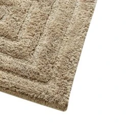 Knightsbridge Stylish And Comfortable All Season Traditional Racetrack Design Cotton Bath Rug 21" X 34" Natural -Bed Linings Sale 4acba8067bb844c2b85e8eadb6dbae1c