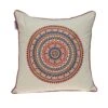 18" Multicolor Embroidered Ethnic Design Throw Pillow