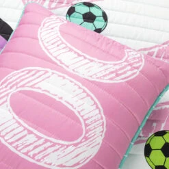 Girls Soccer Kick Reversible Oversized Quilt 5Pc Set -Bed Linings Sale 4d021a4ef5674c588683450409da4936