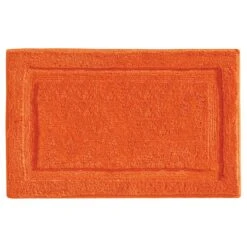 MDesign Non-Slip Microfiber Bathroom Rug, 21" X 34" - Orange