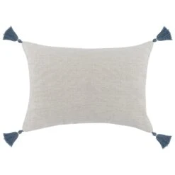 14 X 20 Modern Throw Pillow, Digitally Printed, Stripes, Tassels, Blue, Red-Benzara -Bed Linings Sale 5189f64675264b8c9ef20ab38380c983