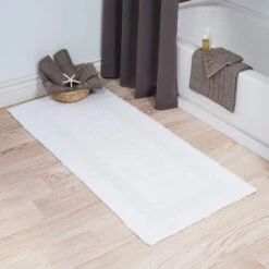 Bedford Home 100 Percent Cotton Reversible Long Bath Rug - 24 X 60 In.