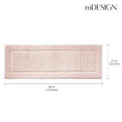 MDesign Bathroom 100% Cotton Rectangular Rug, Long Runner, 60" X 21" -Bed Linings Sale 52af57bf25d740458ab9fff2ae49476f