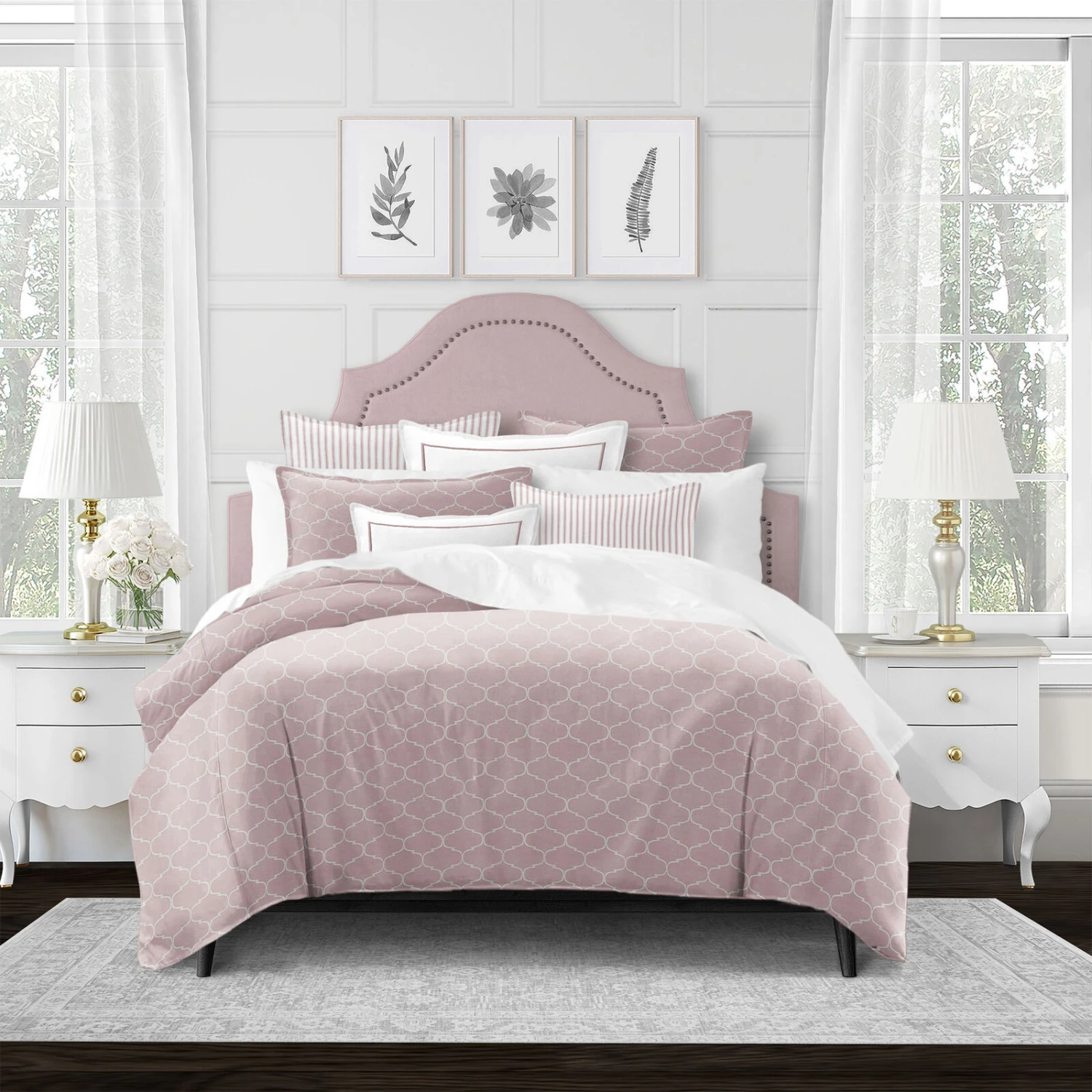 6ix Tailors Fine Linens Gazebo Ballet Pink Comforter Set 2 6ix Tailors Fine Linens Gazebo Ballet Pink Comforter Set - Image 2