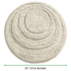 MDesign Round Microfiber Bathroom Spa Mat, Accent Rug, Machine Washable -Bed Linings Sale 57cd8ba2a6ba472ab6b2c4da99c6a96e