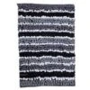 Dense Lush Pile Of This Luxurious Yarn Dyed Multi Colored Bath Rug With Non-Skid Back Is Super Soft 21" X 34" Black/White/Ash