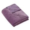 Rio 60 Inch Quilted Throw Blanket, Diamond Stitching, Purple Dutch Velvet-Benzara