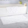 Lavish Home 100 Percent Cotton Trellis Bathroom Mat Set - 2 Piece