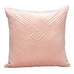 HomeRoots Transitional Pink Quilted Throw Pillow