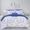 Chic Home Dalis 8 Piece Reversible Comforter Set "Sea, Sand, Surf" Theme Print Design Sheet Set Pillowcases Pillow Shams