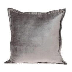 HomeRoots Premier 20" Soft Touch Taupe Solid Color Accent Pillow