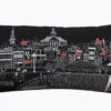 HomeRoots 24" Black Annapolis Nighttime Skyline Lumbar Decorative Pillow